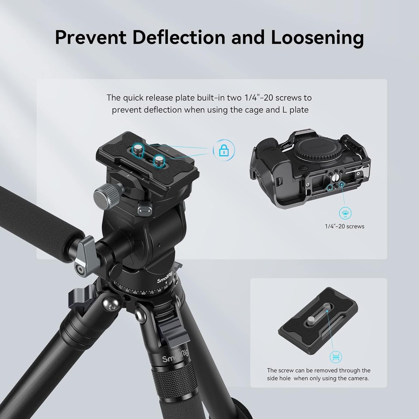 SmallRig 4104-CF-FBA-US Pan Tilt Fluid Video Head