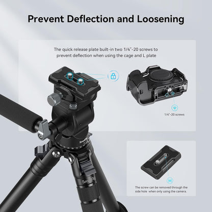 SmallRig 4104-CF-FBA-US Pan Tilt Fluid Video Head