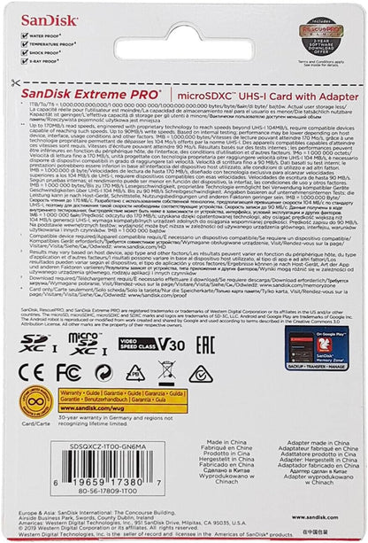 SanDisk SDSQXCZ-1T00-GN6MA 1TB Extreme Pro MicroSDXC