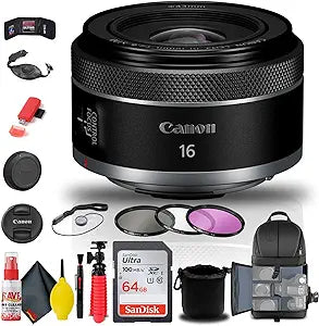 Canon 5051C002 RF 16mm f/2.8 STM Lens Bundle