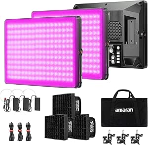 Aputure Amaran P60C 3-Light Kit RGBWW Video Panel Light