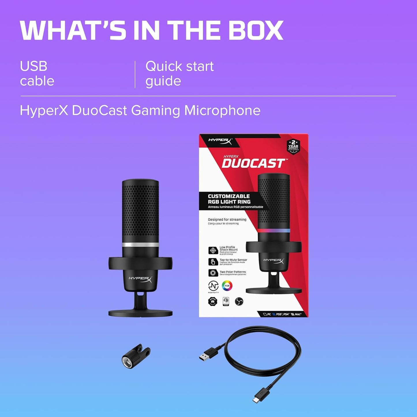 HyperX DuoCast RGB USB Condenser Microphone