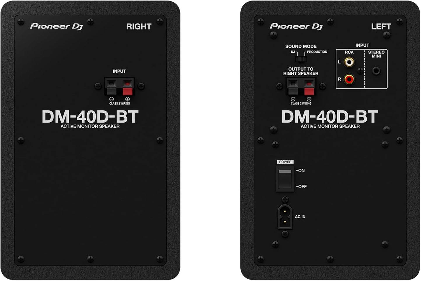 Pioneer DJ DM-40D-BT Bluetooth Desktop Monitor Speakers Bundle