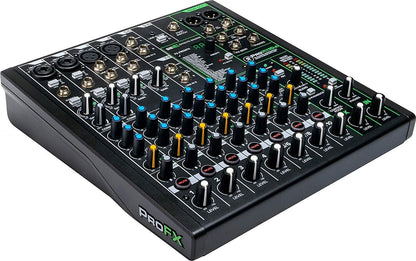 Gravity PROFX10V3+TH02+XLR(2)+M Mackie 10-Channel Mixer Bundle