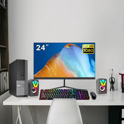 Dell 3010 i3 Desktop PC 24" Monitor Bundle Renewed