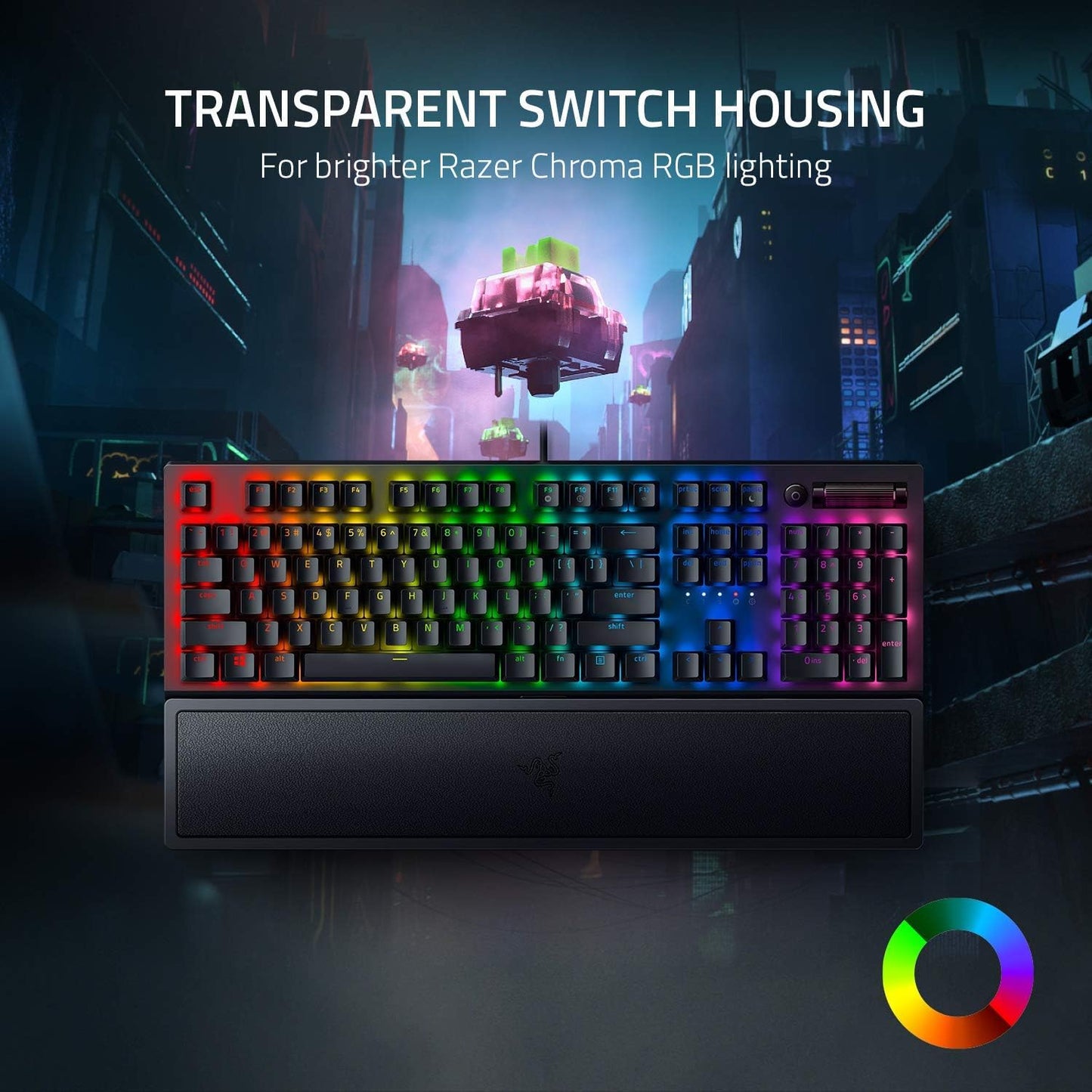 Razer BlackWidow V3 Yellow Switch RGB Gaming Keyboard Renewed