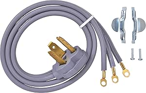 GE WX09X10002 4-Feet 30-Amp Wire Dryer Cord