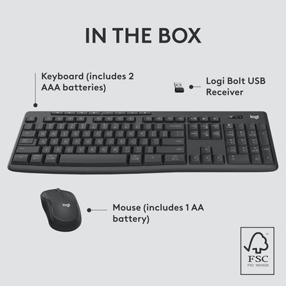 Logitech 920-011887 MK370 Wireless Keyboard and Mouse Combo