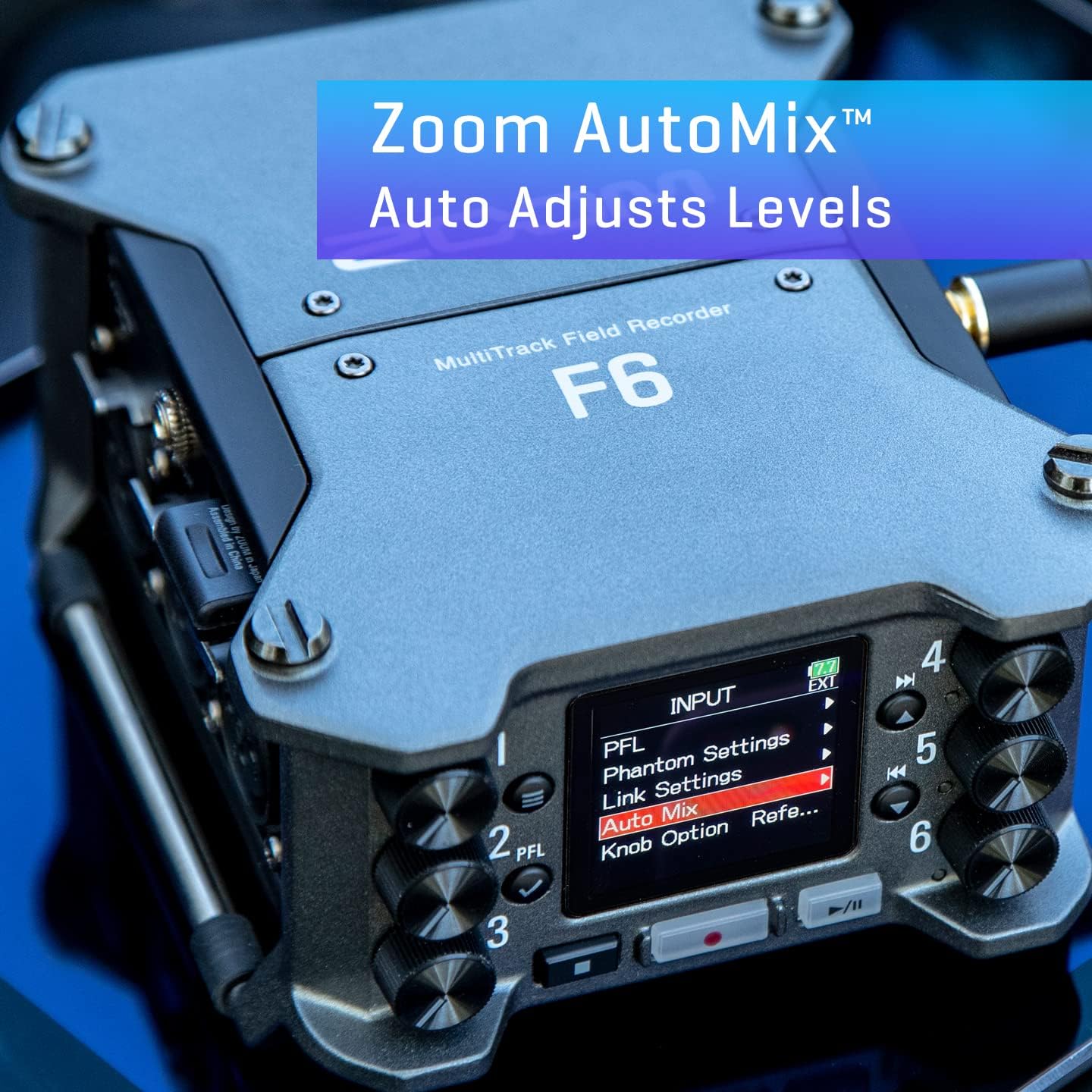 Zoom F6 Multitrack Field Recorder - 6-Input/14-Track