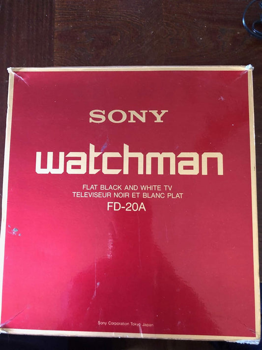 Sony Watchman FD-20A Portable B/W Television Vintage