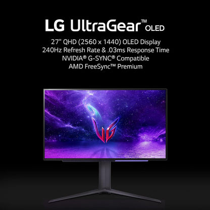 LG 27GR95QE-B 27" 240Hz OLED Gaming Monitor (Renewed)