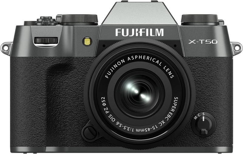 Fujifilm 16828959 X-T50 Mirrorless Camera - XC15-45mm Lens, Silver — main product image