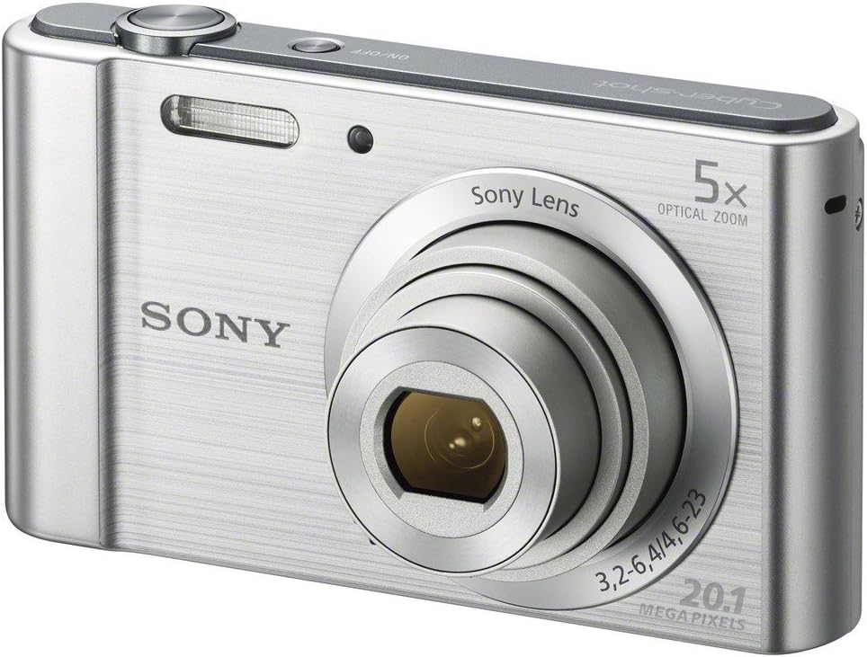 Sony DSCW800 20.1MP Digital Camera - Silver (Easy Mode)