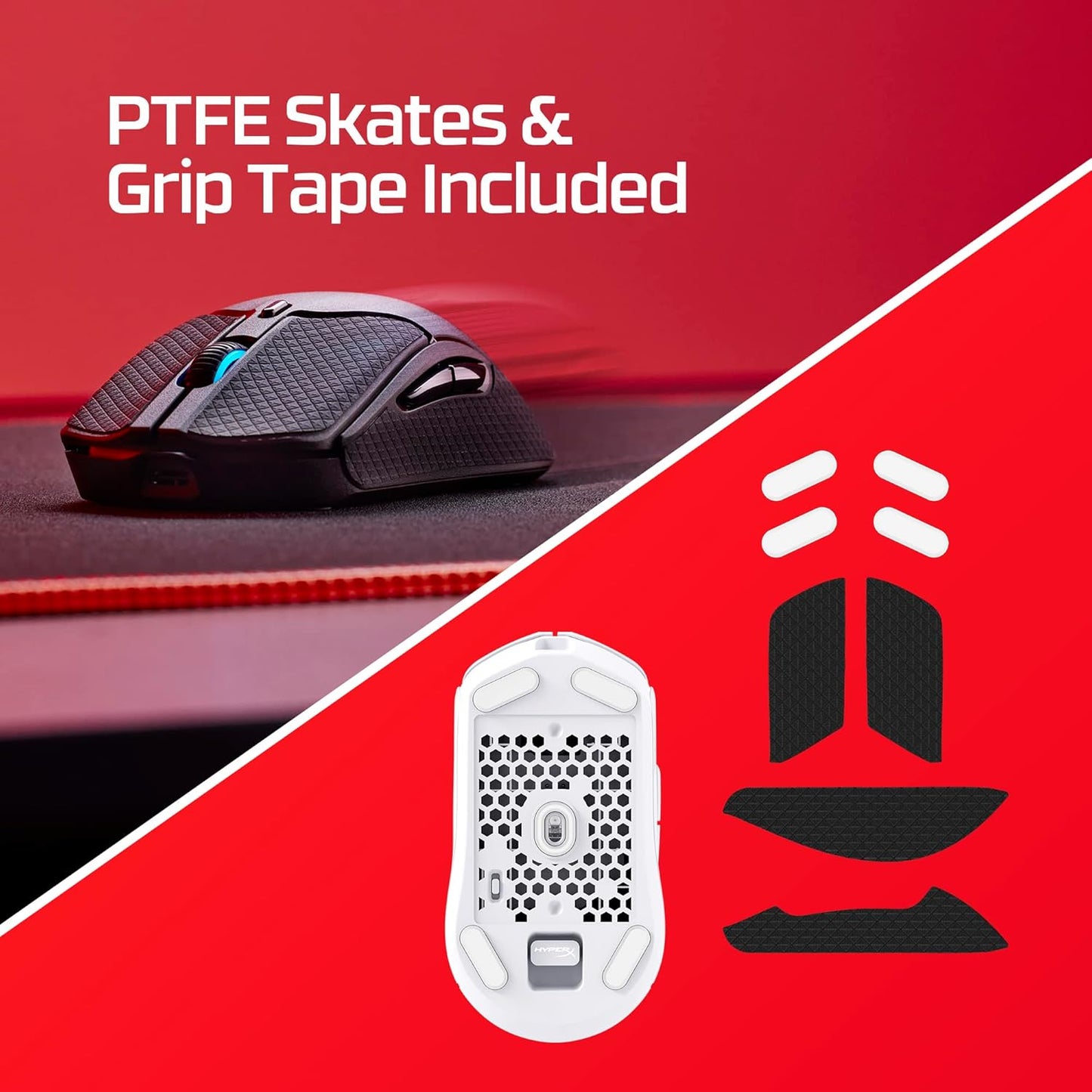 HyperX 6N0A9AA Pulsefire Haste 2 Wireless Gaming Mouse - White