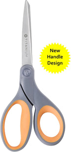 Westcott 13529 8-Inch Titanium Office Scissors Yellow/Gray