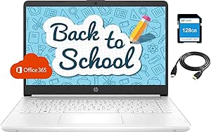 HP 14 inch laptop, Intel N4020, 16GB RAM, 192GB SSD, Office365 Bundle