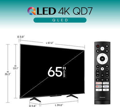Hisense 65QD7N 65-Inch QLED 4K Google Smart TV