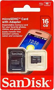 SanDisk SDSDQ-016G 16GB MicroSDHC Memory Card — main product image