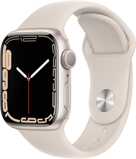 Apple Watch Series 7: 41mm, Starlight Aluminum, GPS, Renewed