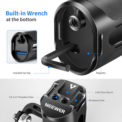 Neewer VS105 Aluminum Side Handle Camera Cage Grip