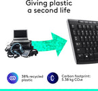 Logitech 920-003051 K270 Wireless Keyboard Long Battery Life
