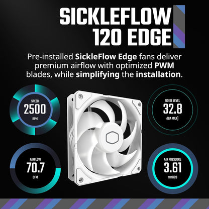 Cooler Master MLX-D36M-A25PZ-RW 360 Atmos White AIO Liquid CPU Cooler
