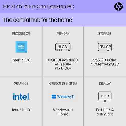 HP 22-dg0020 22" All-in-One Desktop PC