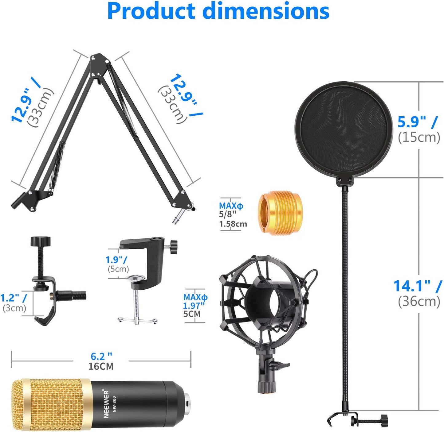 Neewer NW 800 Studio Condenser Microphone Kit