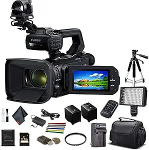 Canon 3668C002 XA55 4K Camcorder Bundle (Renewed)