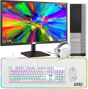 Dell 7020 OptiPlex i5 Desktop PC Gaming Kit (Renewed)