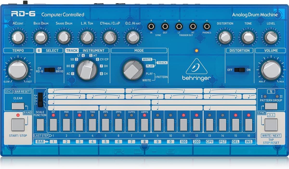 Behringer 000-EE204-00010 RD-6-BB Analog Drum Machine