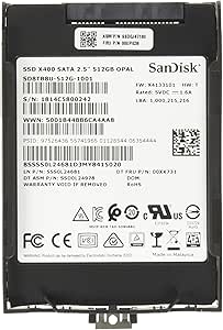 Lenovo 4XB0L67026 512GB 2.5 SATA SSD