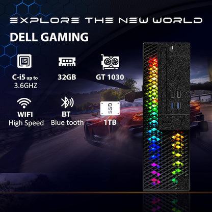 Dell Core i5 RGB Gaming Desktop Computer GT 1030 (Renewed)