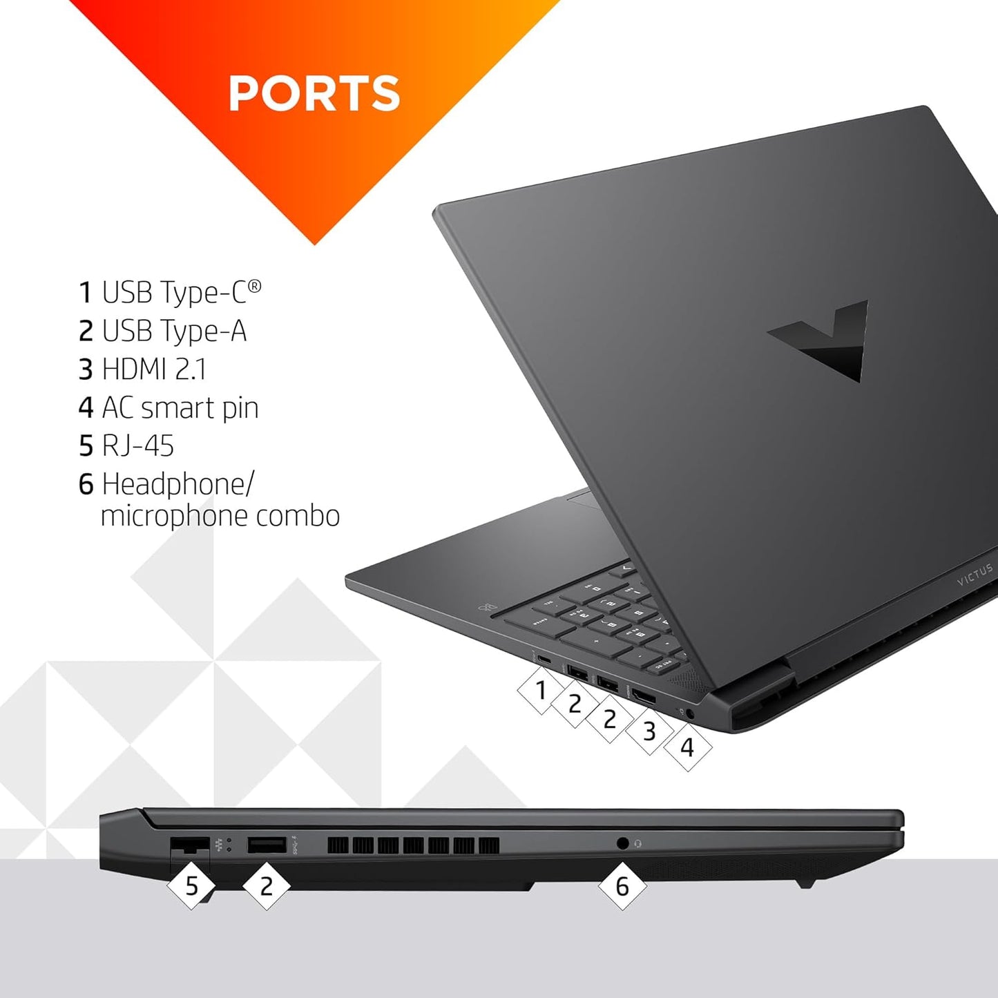 HP 7H5H3UA#ABA Victus 16 Ryzen 5 RTX 3050 Gaming Laptop