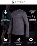 Spyder Camo Long Sleeve Performance Workout Shirt
