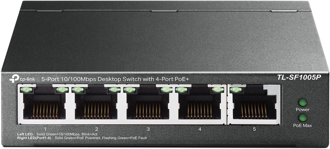 TP-Link TL-SF1005P 5-Port Fast Ethernet PoE+ Switch