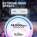 Crucial CT2000T705SSD5A 2TB Gen5 NVMe SSD White