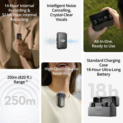 DJI E1DJIMIC2TXRXCC Mic 2 Wireless Microphone Bundle