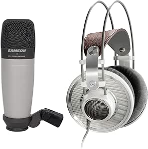 AKG K701+SAC01 Open-Back Studio Headphones Mic Bundle