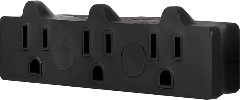 GE Heavy Duty 3-Outlet Adapter Grounded Black 50911 — main product image