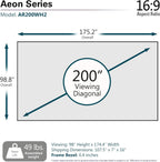 Elite Screens AR200WH2-X 200-inch EDGE FREE Projector Screen
