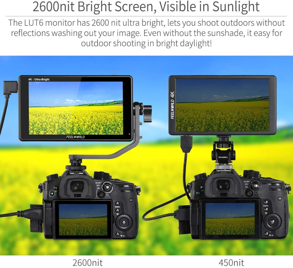 FEELWORLD SA-FW759 LUT6 6" 2600nits 4K HDMI Camera Monitor