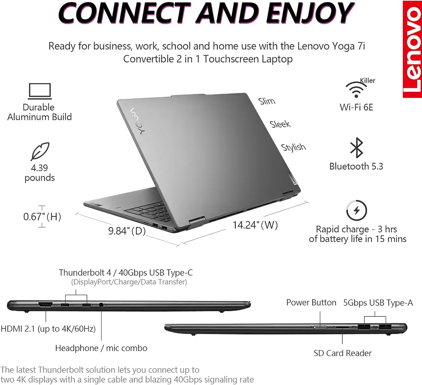 Lenovo 125U Yoga 7i 16" 2-in-1 Touch Laptop