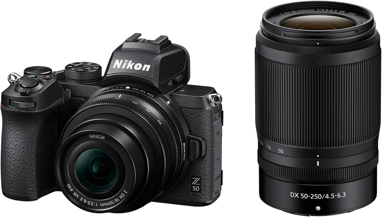 Nikon Z50 Mirrorless Camera Kit with 16-50mm & 50-250mm Lenses