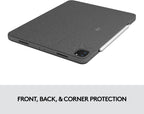 Logitech 920-010260 Combo Touch iPad Pro Keyboard Case Renewed