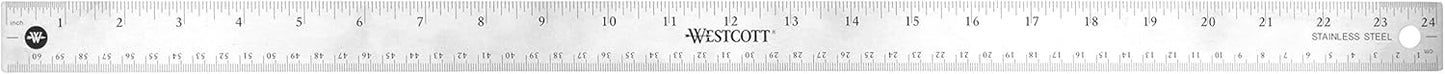 Westcott 10418 Stainless Steel 24" Office Ruler