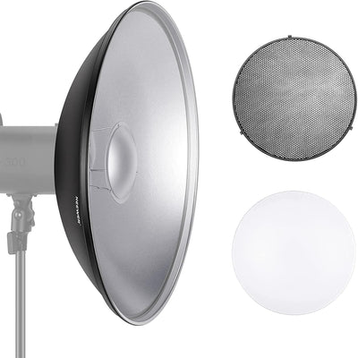 Neewer 10092757 21.6" Beauty Dish Bowens Mount Reflector - Honeycomb Grid & Diffuser