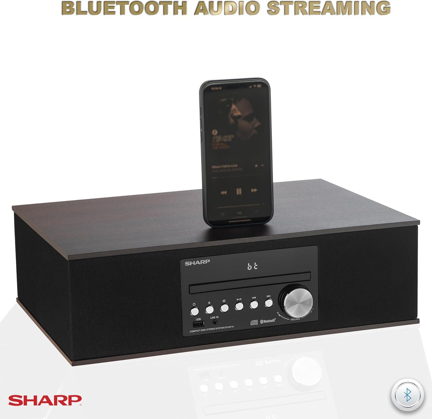 Sharp CD-BH10 Retro Bluetooth Micro Component System