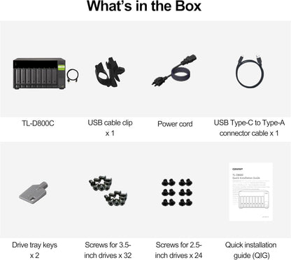 QNAP TL-D800C 8-Bay USB 3.2 Gen 2 JBOD