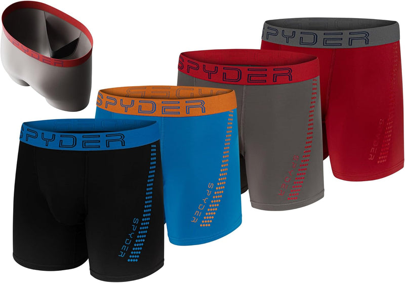 Spyder Men's Boxer Briefs 4-Pack - Performance Underwear — main product image